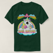 T-shirt Hail Satan Unicorn Rainbow Peinture Design (Design devant)