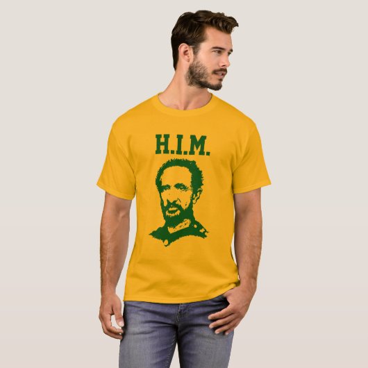 T-shirt Haile Selassie - H.I.M. King - Reggae (Devant entier)