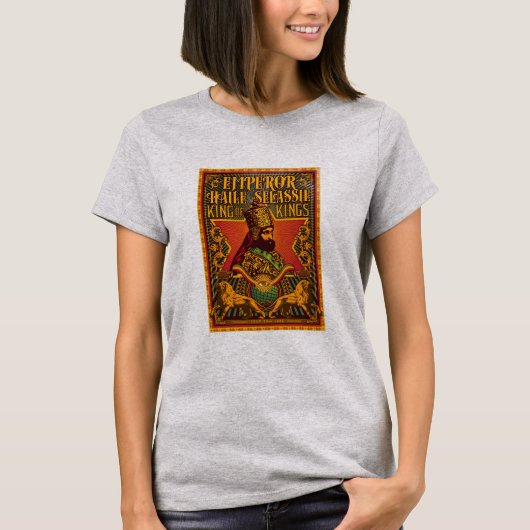 T-shirt Haile Selassie I HIM Jah Rastafari Rasta Jah Bless (Devant)