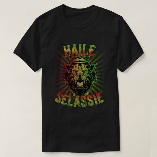 T-shirt Haile Selassie Jah Rastafari (Design devant)