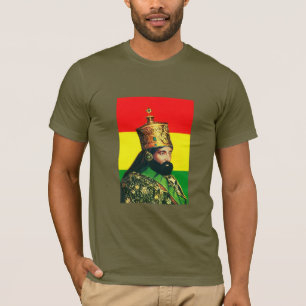 T-shirt Haile Selassie Jah Rastafari Reggae Rasta Roots