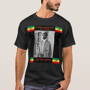 T-shirt Haile Selassie le lion de Judah, Jah Rastafari