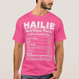 T-shirt Hailie Nutrition FactsHailie Nom Anniversaire