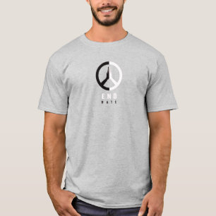 T-shirt Haine de fin - Symbole de paix des mains noires et