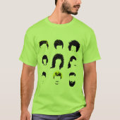 T-shirt Hairvolution - évolution des coiffures des hommes (Devant)