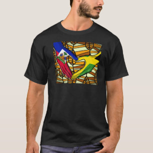 T-shirt Haïti Amérique Haïtienne Jamaïque Caraïbes Drapeau