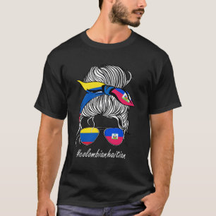 T-shirt Haïti Colombie Drapeau Roches Pays Haïti Drapeau