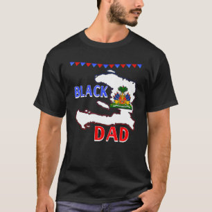 T-shirt Haïti Drapeau haïtien Père noir Haïti Papa papa pa