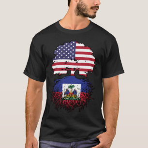 T-shirt Haïti Haïti Amérique États-Unis Drapeau des racine