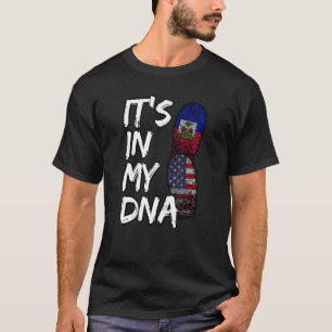 T-shirt Haïti Haïti Amérique Haïtienne USA Combo ADN mélan