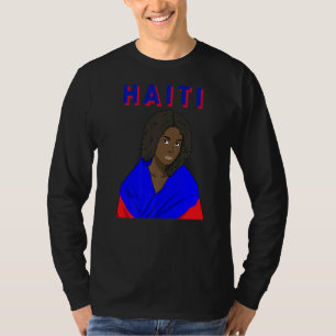 T-shirt Haïti Haitian Love Drapeau Fière Fille Princesse R