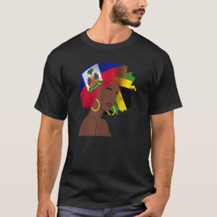 T-shirt Haïti Haïtien Amérique Jamaïque Caraïbes Femme Fil
