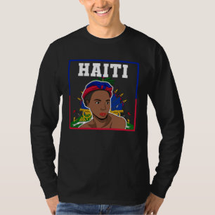 T-shirt Haïti Jour du Drapeau Haïtien Femme Fièr Ayiti Fil