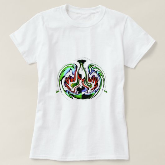 T-shirt Hakuna Matata avec tourbillon et dégradations Abst (Design devant)