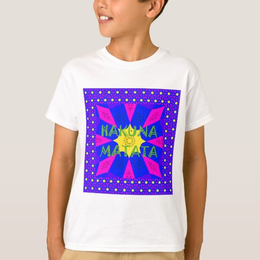 T-shirt Hakuna Matata Beautiful Amazing Design Colors (Devant)