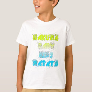 T-shirt Hakuna Matata Bébé Enfants Joyeuses Couleurs Art I