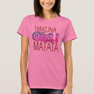 T-shirt Hakuna Matata Fille Imprimé Africain Patrimoine
