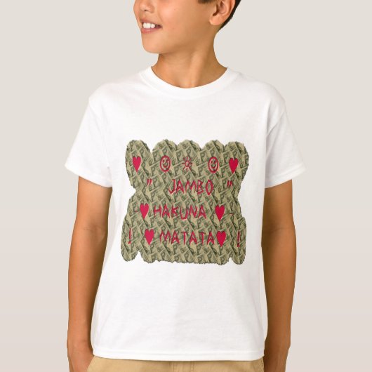 T-shirt Hakuna Matata Talk Argent Art Design (Devant)