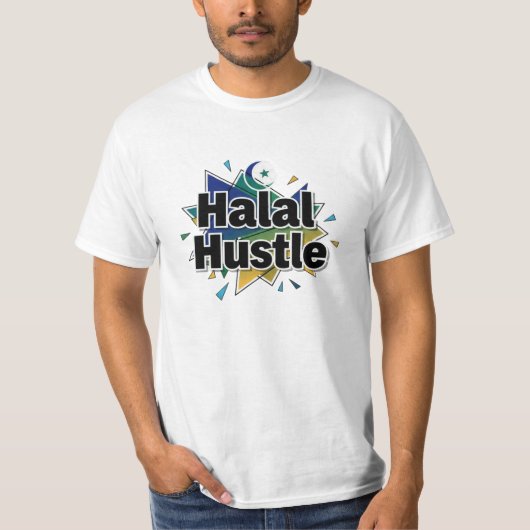 T-shirt 	Halal Hustle — Work Hard, Stay Halal		 (Devant)