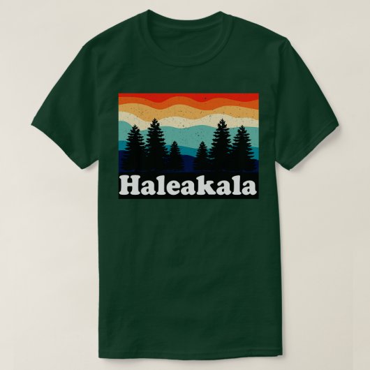 T-shirt Haleakala Hawaii Retro (Design devant)