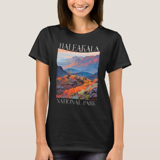 T-shirt Haleakala National Park Maui Hawaii Nature Hiking  (Devant)