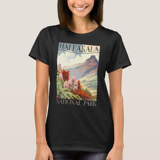 T-shirt Haleakala National Park Maui Hawaii Nature Hiking  (Devant)