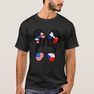 T-shirt Half American Czech Girl