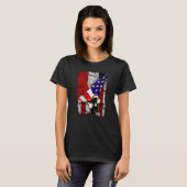 T-shirt Half American Flag Egyptian ROOTS USA Flag Egypt D (Devant entier)