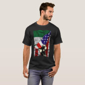 T-shirt Half American Flag Nigerian ROOTS USA Flag Nigeria (Devant entier)