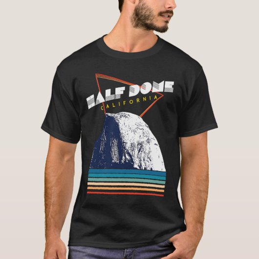 T-shirt Half Dome California USA 1980s Retro (Devant)
