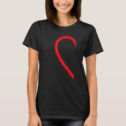 T-shirt Half Heart Left Hand Side Love Couple Camisa Parej (Devant)