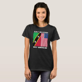 T-shirt Half Kittitian American Saint Kitts and Nevis Heri (Devant entier)