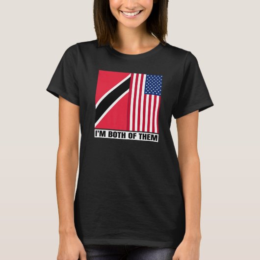 T-shirt Half Trinbagonian American DNA Trinidad And Tobago (Devant)