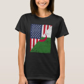 T-shirt Half USA Flag Half Albania Flag American Albanian  (Devant)