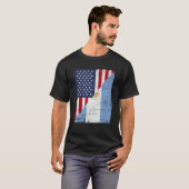T-shirt Half USA Flag Half Argentina Flag American Argenti (Devant entier)
