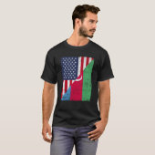 T-shirt Half USA Flag Half Azerbaijan Flag American Azerba (Devant entier)