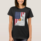 T-shirt Half USA Flag Half Cyprus Flag American Cypriotic (Devant)