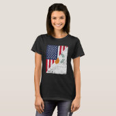 T-shirt Half USA Flag Half Cyprus Flag American Cypriotic (Devant entier)
