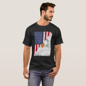 T-shirt Half USA Flag Half Cyprus Flag American Cypriotic (Devant entier)