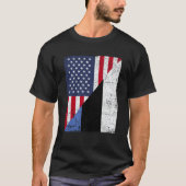 T-shirt Half USA Flag Half Estonia Flag American Estonian (Devant)