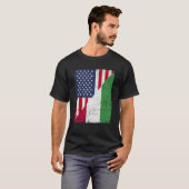 T-shirt Half USA Flag Half Hungary Flag American Hungarian (Devant entier)