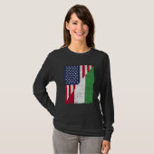 T-shirt Half USA Flag Half Hungary Flag American Hungarian (Devant entier)