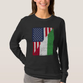T-shirt Half USA Flag Half Hungary Flag American Hungarian (Devant)