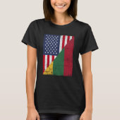 T-shirt Half USA Flag Half Lithuania Flag American Lithuan (Devant)