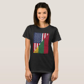 T-shirt Half USA Flag Half Lithuania Flag American Lithuan (Devant entier)