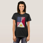 T-shirt Half USA Flag Half Philippines Flag American Filip (Devant entier)