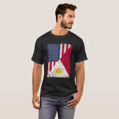 T-shirt Half USA Flag Half Philippines Flag American Filip (Devant entier)