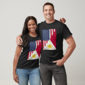 T-shirt Half USA Flag Half Philippines Flag American Filip (Unisexe)