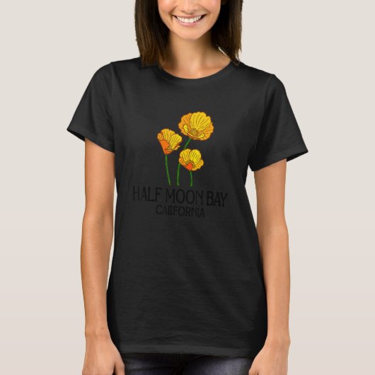 T-shirt Halle Moon Bay Californie CA Flower State Cit (Devant)