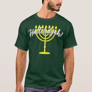 T-shirt Hallelu Yah Hébreu Menorah Torah YHWH